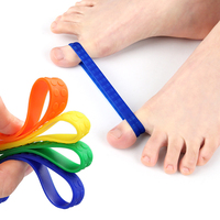 Bande d'exercice élastique en silicone réutilisable pour orteils, boucle de résistance pour hallux valgus, sangle d'étirement, anneau d'entraînement pour pieds avec points antidérapants