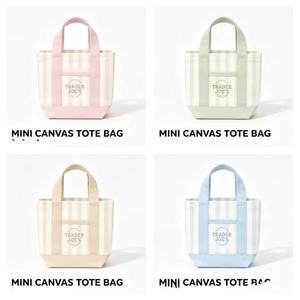 Bolsa de Compras de Lona con Diseño de Rayas, Ecológica, de Moda, Edición 2026, Estilo Informal - Product Image 3