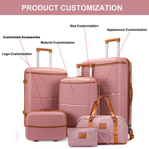 סיטונאי מותאם אישית תיק טרולי 3 חלקים מטען קלאסי סט לשאת קל על מזוודה סטים - Product Image 3