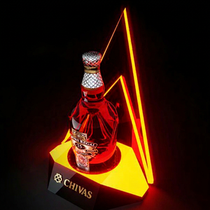 Customized Eco-friendly Acrylic Wine Bottle Display with LED Lighting for Advertising in Department Stores - Product Image 1