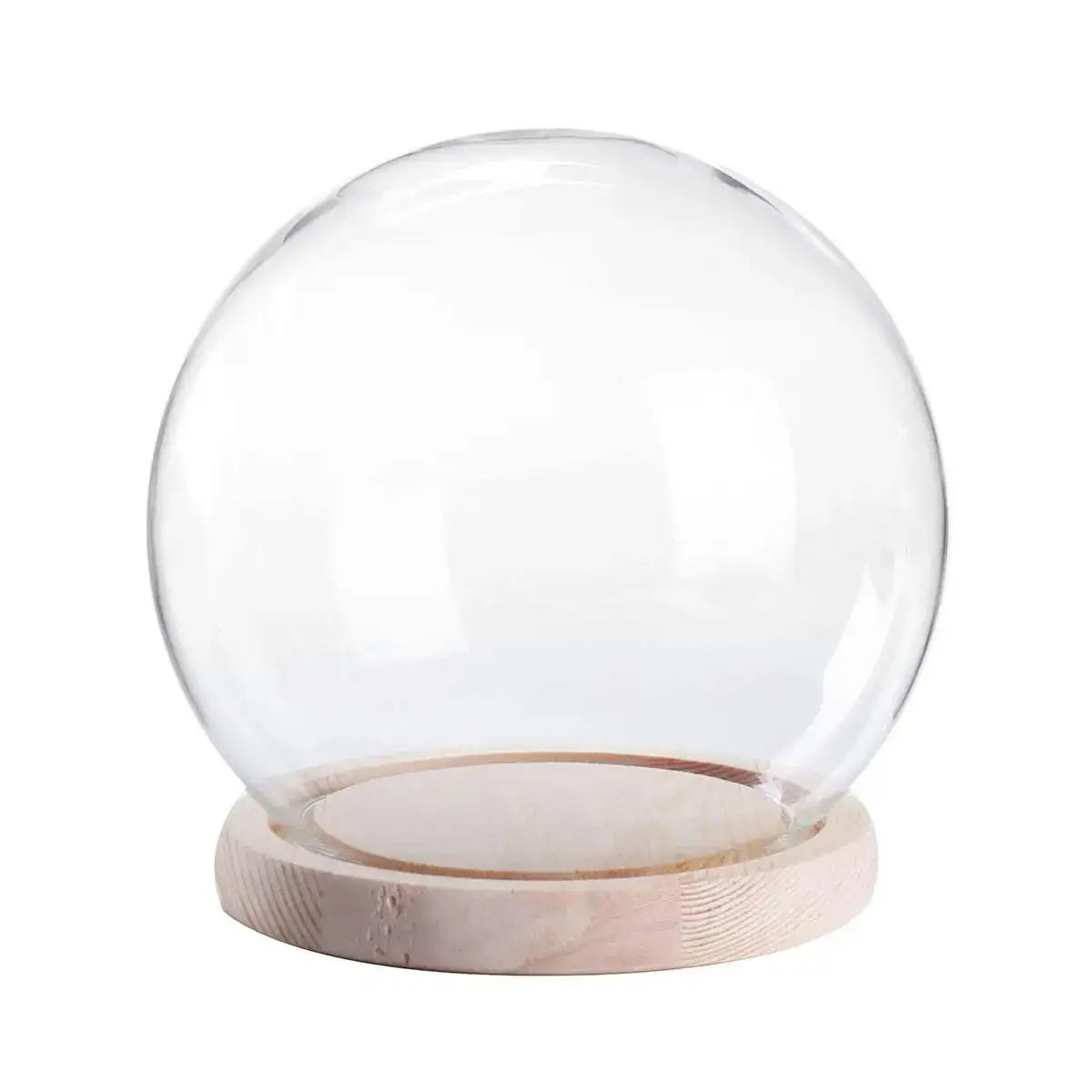 Pote de vidro redondo, campainha de vidro de forma de bola, melhor qualidade, vidro redondo, jarra para conservação e base