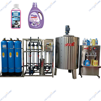 Ensemble complet de petite entreprise d'équipements de fabrication de détergents, ligne de production de détergent liquide de savon à lessive
