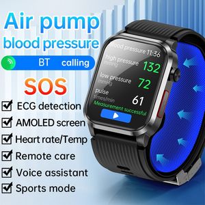 <span class=keywords><strong>Montre</strong></span> intelligente haut de gamme <span class=keywords><strong>ECG</strong></span>+PPG P300 PRO Nouvelle AMOLED avec pompe à air Moniteur de pression artérielle <span class=keywords><strong>ECG</strong></span> Appel BT SOS à distance <span class=keywords><strong>Montre</strong></span> pour hommes et femmes - Product Image 2