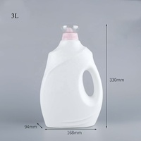 2L 3L 5L HDPE plastique rechargeable liquide détergent à lessive bouteilles vides emballage conteneur pour détergent et autres liquides