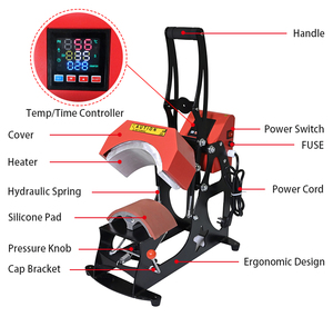 Tốt nhất chi phí-hiệu quả cap nhiệt máy ép lớn Định dạng 10*22cm thăng hoa nhiệt hat máy in Báo Chí - Product Image 3