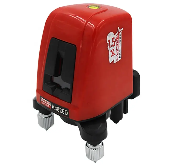 A8826D 360度自己レベリングPortableミニCross Red Laser Levels Meter 2ライン1点635nm Leveling Instrument