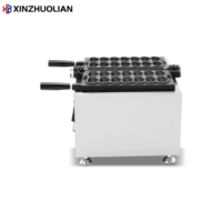 XINZHUOLIAN Nouvelle Machine Commerciale Automatique Électrique à Taiyaki, 28 Moules Mini Poisson à Bouche Fermée, Économe en Énergie
