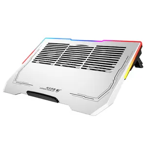 17 inch RGB Laptop Cooling Pad Heatsink Gaming Notebook Cooling Stand 3 Big Fan Laptop Stand USB Cooler