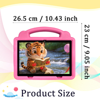 Nouvelle tablette Android 12 de 10,1 pouces pour enfants, 3 Go + 64 Go, processeur MTK Octa Core, batterie 4000 mAh, Wi-Fi 5G, écran IPS 1280x800, bleu/rose, antichoc
