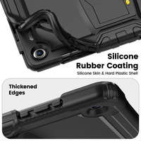 Étui de tablette en silicone antichoc pour Samsung Galaxy Tab A11 PLUS/A9 PLUS 11 pouces, housse anti-chute avec béquille intégrée