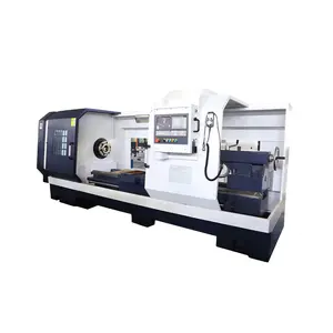 Grande tamanho de metal cama integral trilho duro cnc torno ck6185 grande furo do eixo sem passo mudança de velocidade máquina de controle numérico