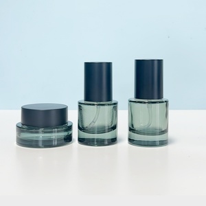 Tarro de Crema, Tónico, Loción, Esencia, Botella de Vidrio con Tapa, Tarro Cosmético Cilíndrico de Vidrio Grueso, Envase de Lujo Negro Mate para Cuidado de la Piel, 30g 50g - Product Image 5