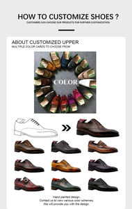 Estilo caliente Goodyear welted Oficina brogue traje zapatos hombres zapatos ligeros hechos a mano para hombres zapatos de cuero genuino de alta calidad para hombres - Product Image 5