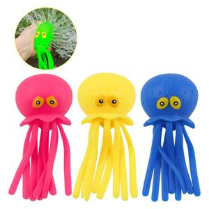 Mùa hè bãi biển theo chủ đề bên ủng hộ hồ bơi trò chơi bóng nước cao su phim hoạt hình căng thẳng bạch tuộc màu xanh màu hồng màu vàng màu xanh lá cây - Product Image 5