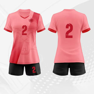 Set seragam voli profesional pria wanita, Set latihan kompetisi lengan pendek kustom pabrik grosir - Product Image 2