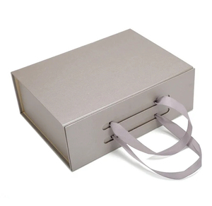 Deep Rigid A4 Presentation <strong>Memory</strong> Folding <strong>Box</strong> Black <strong>Wedding</strong> Gift <strong>Box</strong> with Ribbon Glossy &amp; Matt Lamination Embossing - Product Image 2