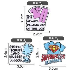 Set de Broches Esmaltados con Citas Divertidas sobre Salud, Temática de Uniformes Médicos y Superhéroes, Regalo para <span class=keywords><strong>Colegas</strong></span>, Precio al por Mayor, Sin Pedido Mínimo - Product Image 6