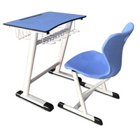 Table et chaise de salle de classe de mobilier scolaire avec bureau incurvé et chaise simples de Hpl pour des étudiants