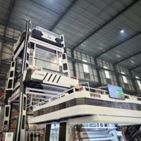 Machine de soufflage de film co-extrudé à trois couches ABC avec système IBC, production de 250-700 kg/h, machine de fabrication de film d'emballage HDPE/LLDPE