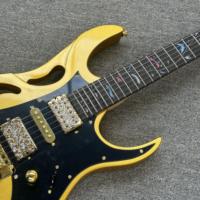 OEM Custom 6-String Flamed Maple Electric Guitar Solid Wood with Double Locking China's Solo Option