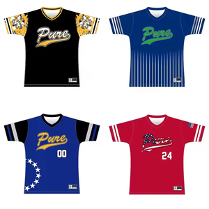 FQ CUSTOM Béisbol Cuello en V Tops On-Filed Digital Camo Softball Jersey EE. UU. <span class=keywords><strong>Bandera</strong></span> Camiseta deportiva Rayas clásicas Ropa de béisbol - Product Image 6