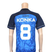 T-shirt pour homme en polyester à séchage rapide, col en V, impression par sublimation, vente en gros, pas cher, pour le sport