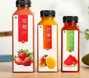 Yeni şekil 500ml özelleştirilebilir <span class=keywords><strong>PET</strong></span> 16oz plastik meyve suyu şişesi ile meyve suyu için - Product Image 3