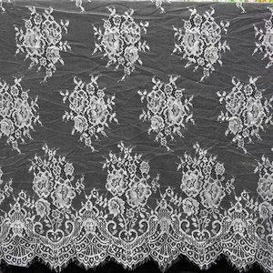 <span class=keywords><strong>Tissu</strong></span> en dentelle à cils en nylon 100% respirant, pré-coupé, prêt à l'emploi, longueur de 3 mètres, pour robe de mariée, tenue de soirée, lingerie - Product Image 6