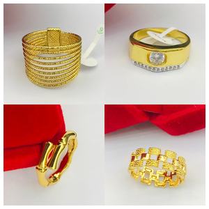 गहने थोक थोक तांबे के रंगीन पत्थर ड्रैगन फूल 24k सोने की प्लेटेड शादी महिलाओं को चूकी अंगूठी - Product Image 5