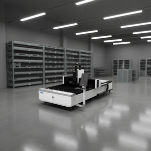 Macchina per Taglio Laser a Fibra da 1KW-3KW per Acciaio al Carbonio e Lamiera di Alluminio con Controllo Cypcut e Supporto AI/PLT - Product Image 1