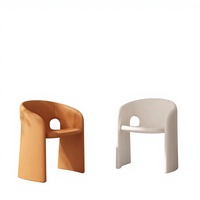 Fauteuils de réception en cuir - Design nordique avec accoudoirs rembourrés, modèle Q85 pour hall d'hôtel, salon de beauté, entreprise