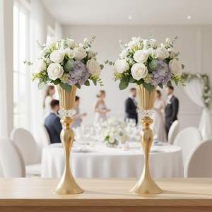 Soportes para Arreglos Florales LANJO Gold Trumpet para Aniversarios, Navidad, Cumpleaños, Fiestas, Eventos, Bodas, Decoración del Hogar - Product Image 3