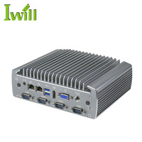 Ordinateur intégré industriel bon marché 6e génération Core I5 6200u sans ventilateur avec 2 ports LAN et 6 ports série en stock