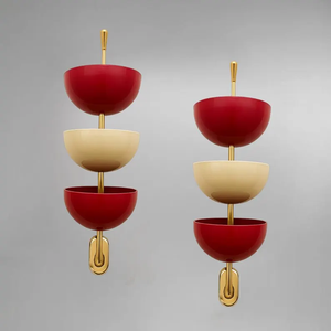 Juego de candelabros de pared de latón de mediados de siglo hechos a mano en estilo Sputnik para iluminación Retro Para el hogar y decoración de inspiración vintage - Product Image 4