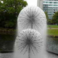 Fontaine de pissenlit en forme de boule de cristal, lumières Led d'extérieur de Style français à vendre