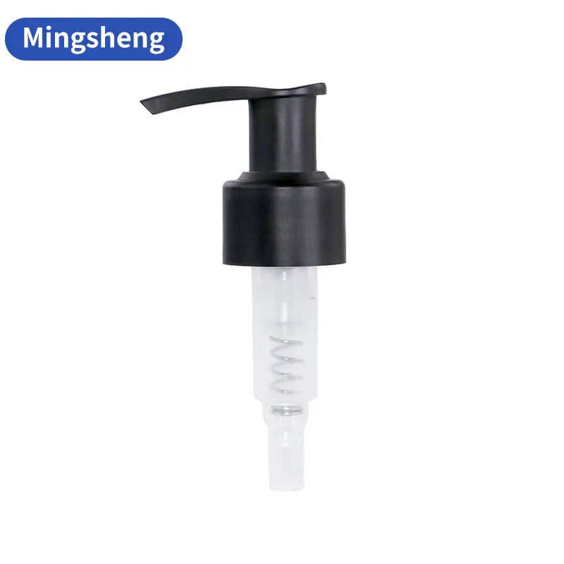 Mingsheng-مضخة لوشن كاملة لامعة, عبوة موزع لون أسود غير لامع بالكامل 24/410 28/410