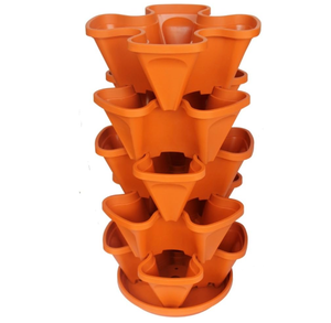 Maceta de fresa de plástico apilable <span class=keywords><strong>con</strong></span> <span class=keywords><strong>ruedas</strong></span> y herramientas extraíbles - Product Image 5