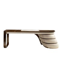 Bureau d'étude pliable et portable de luxe léger italien, avec tiroirs, en bois massif laqué piano, table tout-en-un pour bureau, haute qualité