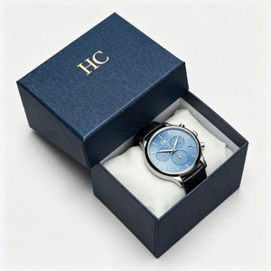 Wholesale Watch <b>Box</b> Lid and Base Two Piece Rigid Cardboard <b>Box</b> for Wristwatch Custom Logo Bulk Watch Packaging Supplier - Product Image 2