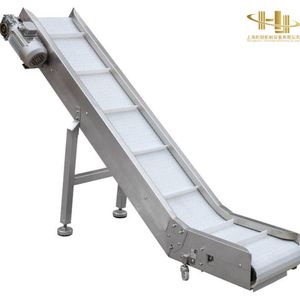 Système de Convoyeur Incliné à Bande en PVC de Qualité Alimentaire Personnalisé / Élévateur à Godets à Bande Cannelée pour la Transformation Alimentaire / Machine de Levage en SUS304 - Product Image 3