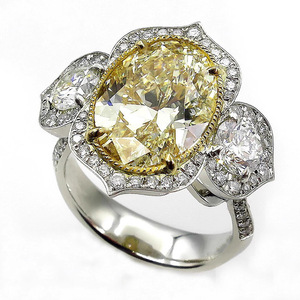 Anello di Proposta con Gemma Bicolore Gialla per Donne, Gioiello Elegante e Lussuoso - Product Image 1