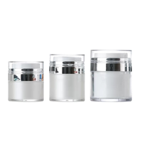 Envase de Crema Cosmética Recargable de Lujo al por Mayor, Material AS, Doble Pared, Bomba sin Aire, Personalizable, 15g 30g 50g, para Crema o Loción