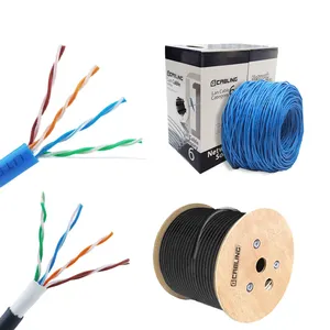 Fabricantes de cabo de Ethernet 4Pair 23Awg Cca Bc Utp Stp Ftp Sftp para infra-estrutura interna e externa 100m 305m 1000Ft Cat6A Cat 6