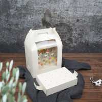 Boîtes d'emballage pour gâteaux de mariage, boîtes à gâteaux hautes recyclables, fenêtre transparente, carton ondulé, 10-16 pouces, gaufrage 2 couches