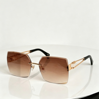 Lunettes de soleil de luxe à monture intégrale, de haute qualité, tendance, carrées, dégradées, en PC, rétro, protection UV400, pour affaires, décontractées, usage quotidien et voyage