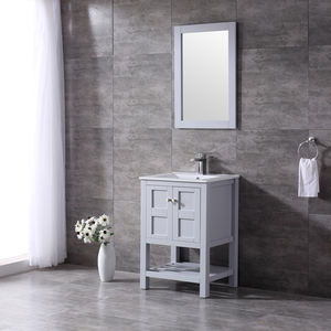 Mueble de Baño Moderno de Madera Maciza y Contrachapado, Resistente al Agua y Ecológico, con Espejo Enmarcado Incluido, Hecho en Vietnam - Product Image 5
