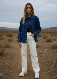 Veste en jean tendance pour filles, tenue élégante, décontractée, légère et confortable, parfaite pour tous les jours, les sorties, les fêtes et les voyages - Product Image 2