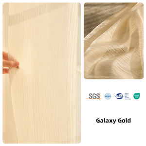 Tùy Chỉnh Polyester Vàng Sheer Rèm Vải Dệt Hộ Gia Đình Trang Trí Sọc Rèm Cho Nhà Cửa Sổ - Product Image 6