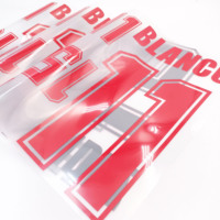 Numéros et Logos de Transfert Thermocollants en Plastisol pour Maillots de Football, Impression de Lettres, Designs Autocollants pour Vêtements de Sport et T-shirts