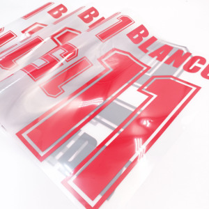 Bán buôn bóng đá Jerseys chữ in Plastisol thiế<span class=keywords><strong>t</strong></span> kế nhãn dán logo Báo Chí nhiệ<span class=keywords><strong>t</strong></span> chuyển số cho thể thao mặc <span class=keywords><strong>t</strong></span> Áo sơ mi - Product Image 5